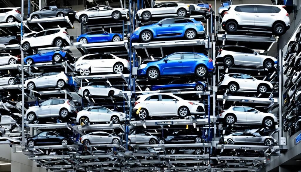 space-saving in Vertical Rotation Parking Systems