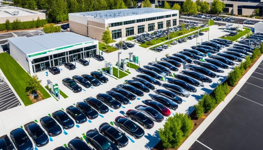 EV charging in car park