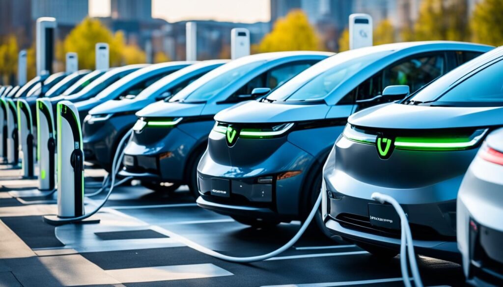 Electric car park charging points