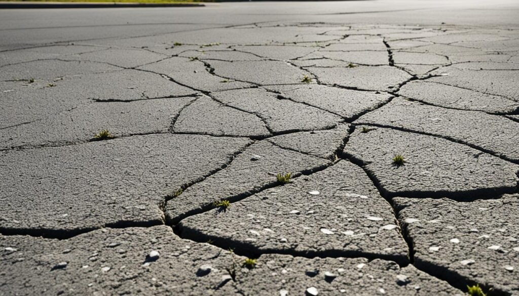 Cracks and Potholes in Car Park