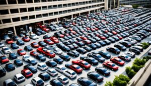 Parking Garage City: Central Lots & Spaces Available