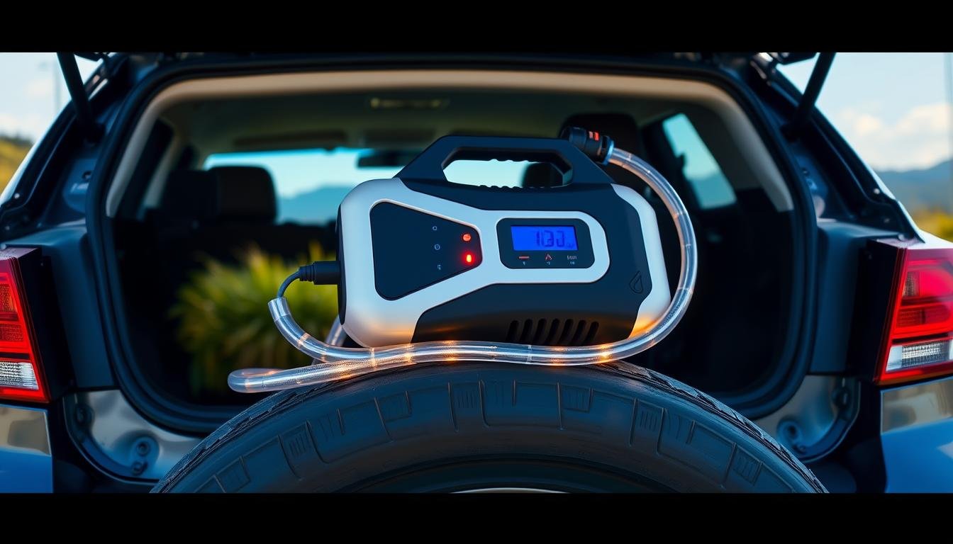Portable Tire Inflator in your car